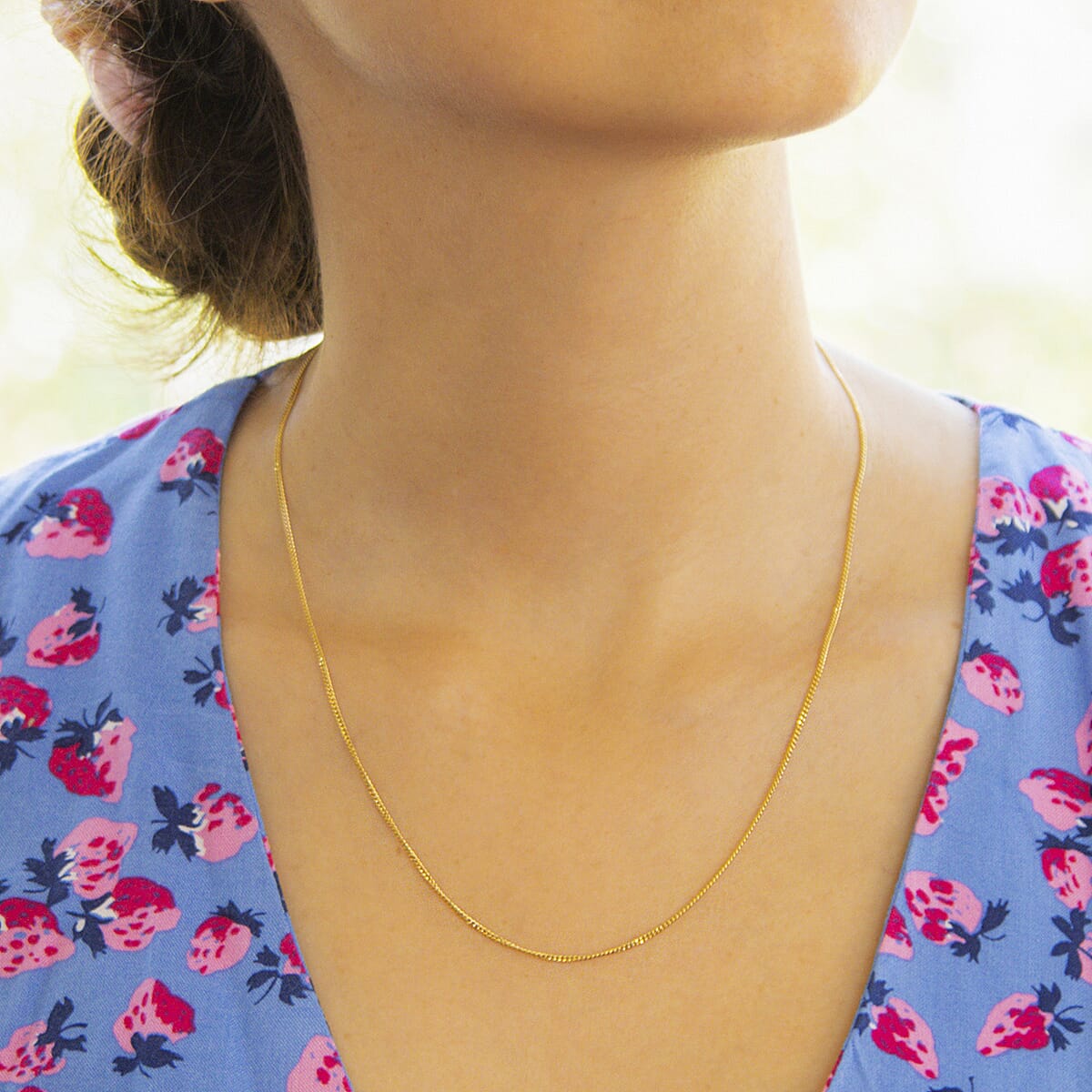 9K Yellow Gold  Chain (Size - 18),  Gold Wt. 1.9 Gms